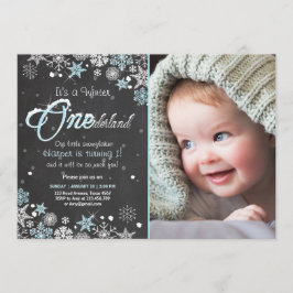 Invitación La fiesta de cumpleaños de Onederland del invierno