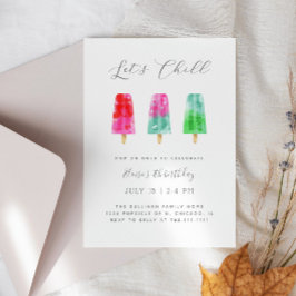 Invitación La fiesta de cumpleaños de Popsicle deja morir