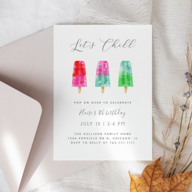 Invitación La fiesta de cumpleaños de Popsicle deja morir (Subido por el creador)