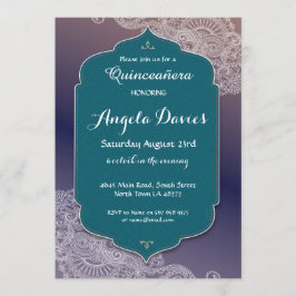 Invitación La fiesta de cumpleaños de Quinceanera de la joya