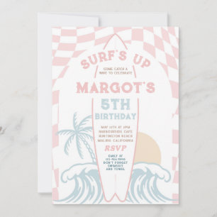 Invitación La fiesta de cumpleaños de Surf en Surfboard Beach