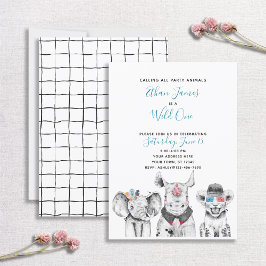 Invitación La fiesta de cumpleaños de un niño blanco y negro