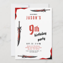 La fiesta de cumpleaños del chico de la espada roj