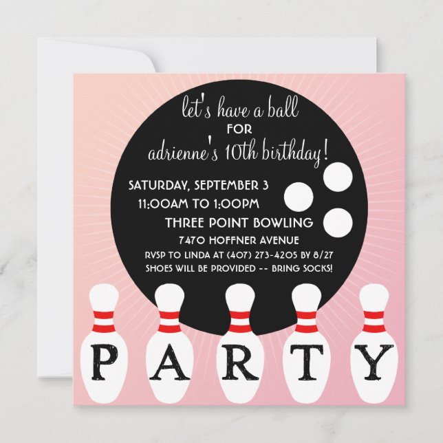 Invitación La fiesta de cumpleaños del Fiesta de la princesa  (Anverso)