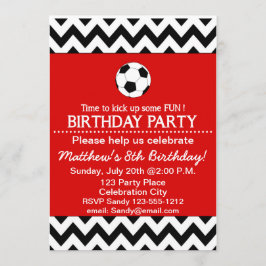 Invitación La fiesta de cumpleaños del fútbol embroma