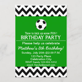Invitación La fiesta de cumpleaños del fútbol embroma