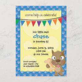 Invitación La fiesta de cumpleaños del perrito de Childs