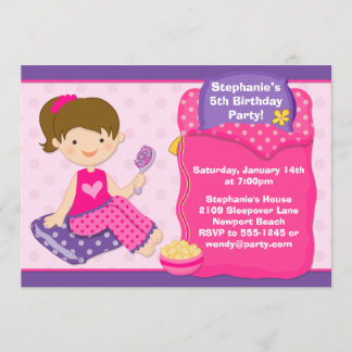 Invitación La fiesta de cumpleaños del Sleepover invita