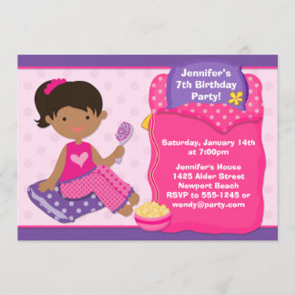 Invitación La fiesta de cumpleaños del Sleepover invita al