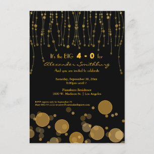 Invitación La fiesta de cumpleaños elegante de las cadenas de