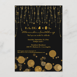 Invitación La fiesta de cumpleaños elegante de las cadenas de