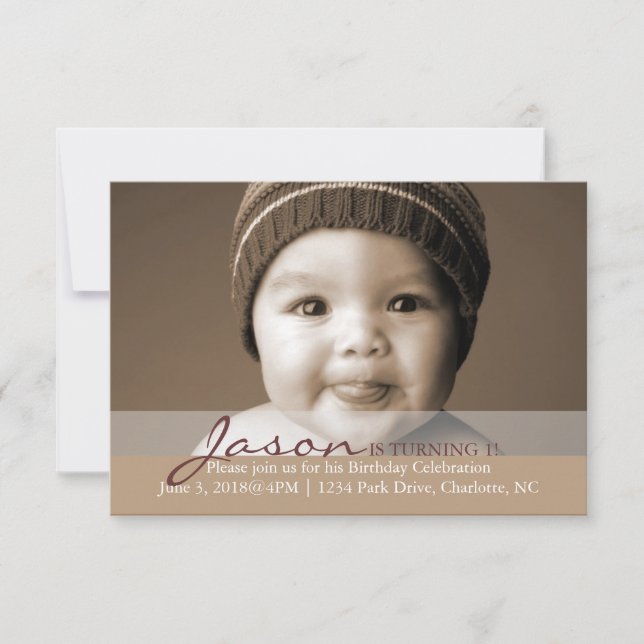 Invitación ¡La fiesta de cumpleaños invita al | 1 de (Anverso)