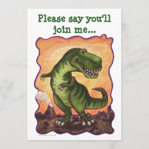 Invitación La fiesta de cumpleaños linda del dinosaurio de