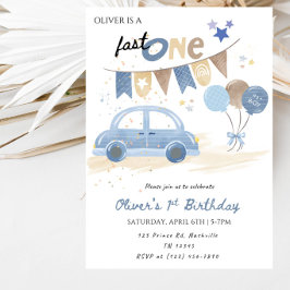 Invitación La fiesta de cumpleaños número 1 de Fast One Boy