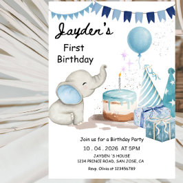 Invitación La fiesta de cumpleaños número 1 del niño