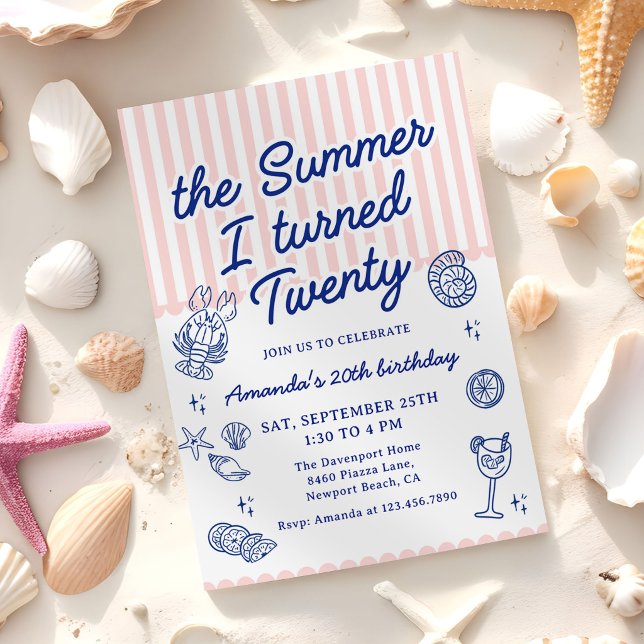 Invitación La fiesta de cumpleaños número 20 El verano que cu (Subido por el creador)