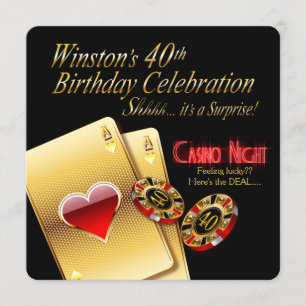 Invitación La fiesta de cumpleaños número 40 de Winston en la