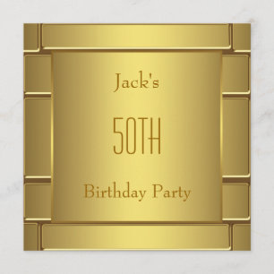 Invitación La fiesta de cumpleaños número 50 de Mans Pure Gol