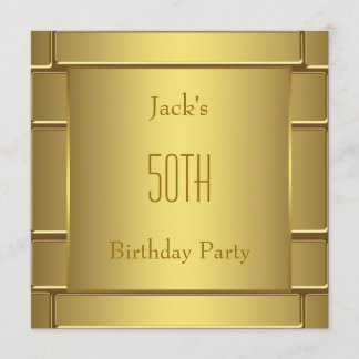 Invitación La fiesta de cumpleaños número 50 de Mans Pure Gol