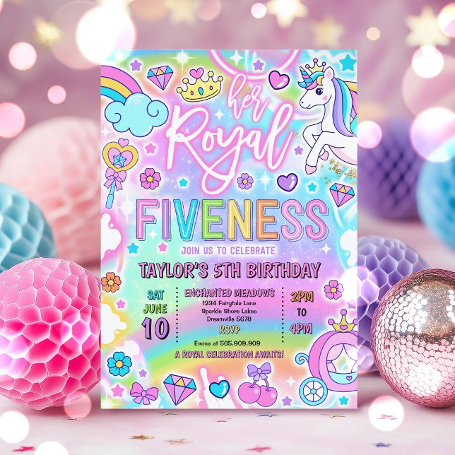 Invitación La fiesta de cumpleaños número 5 de Su Alteza Real (Subido por el creador)