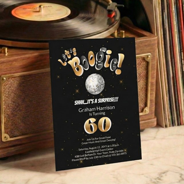 Invitación La fiesta de cumpleaños número 60 de Let's Boogie  (Subido por el creador)
