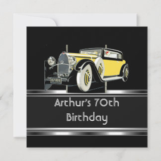 Invitación La fiesta de cumpleaños número 70 del hombre Coche