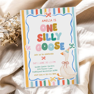 Invitación La fiesta de cumpleaños número uno de One Silly Go