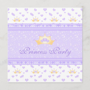Invitación La fiesta de cumpleaños púrpura de la princesa cor
