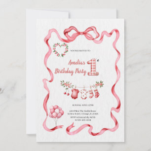 INVITACIÓN LA FIESTA DE CUMPLEAÑOS ROSA MÁS MONA