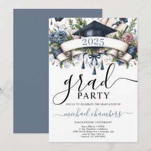 Invitación La fiesta de graduación de un hombre moderno