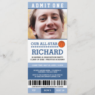 Invitación La fiesta de graduación del baloncesto invita