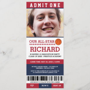 Invitación La fiesta de graduación del baloncesto invita