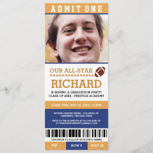 Invitación La fiesta de graduación del fútbol invita