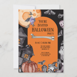 Invitación La fiesta de Halloween come bebida da miedo