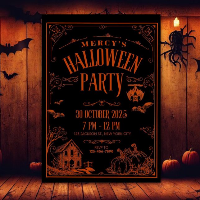 Invitación La fiesta de Halloween de Mercy (Subido por el creador)