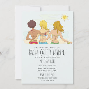 Invitación La fiesta de la Bachelorette Getaway Beach