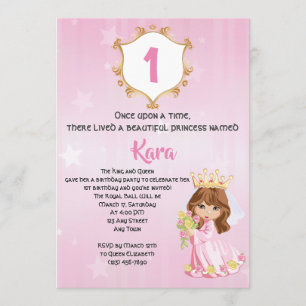 Invitación La fiesta de la princesa cumpleaños invita a la