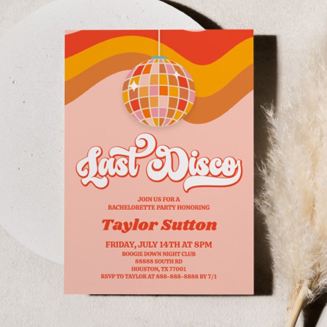 Invitación La fiesta de la soltera de Last Disco Retro 70 (Subido por el creador)