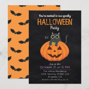 Invitación La fiesta de los niños Halloween la calabaza del g
