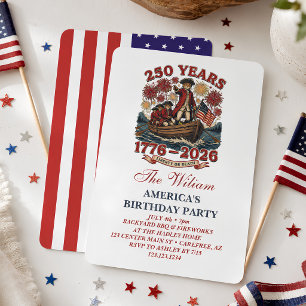 Invitación La fiesta del 250 cumpleaños de América 
