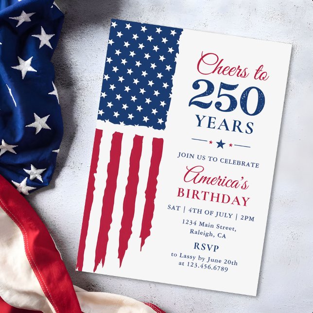 Invitación La fiesta del 250 cumpleaños de América (Subido por el creador)