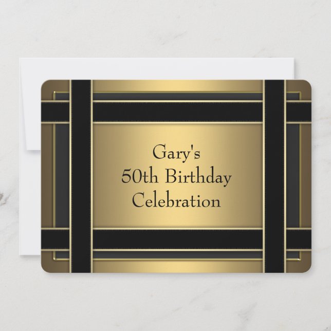 Invitación La fiesta del 50 cumpleaños de Man (Anverso)