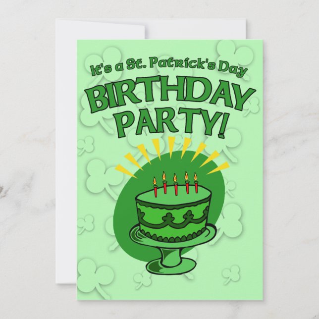 Invitación La fiesta del cumpleaños de St Patrick invita a (Anverso)