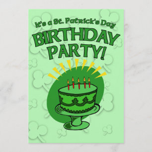 Invitación La fiesta del cumpleaños de St Patrick invita a