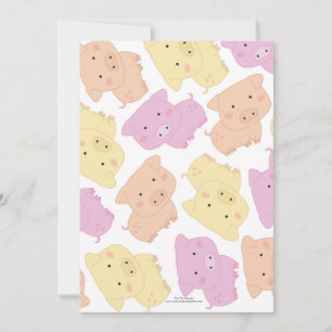 Invitación la fiesta del cumpleaños del pequeño cerdo guarro