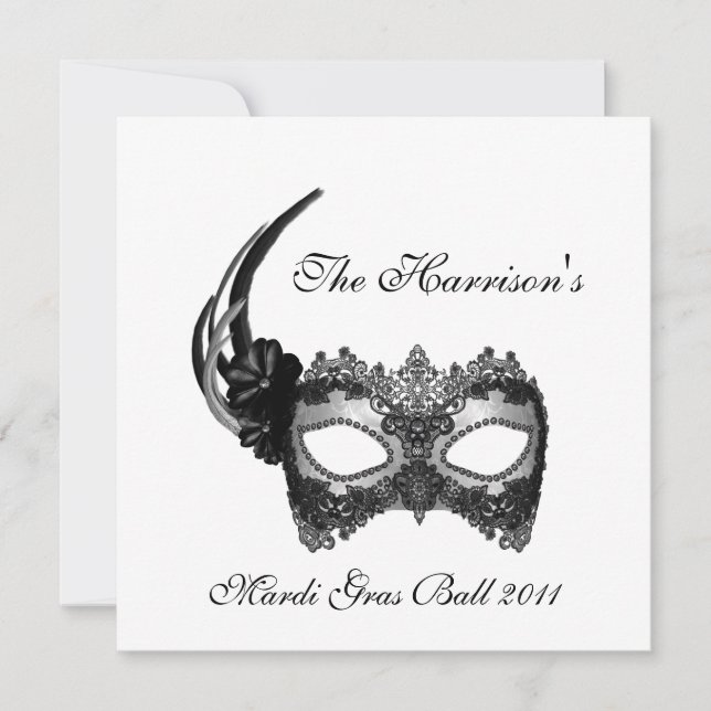 Invitación "La fiesta del Mardi Gras 2011 de _____" (Anverso)