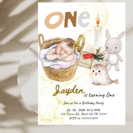 Invitación La fiesta del primer cumpleaños del niño