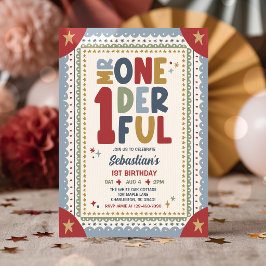 Invitación La fiesta del primer cumpleaños del Sr. Onederful 
