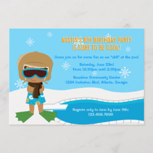 Invitación La fiesta en la piscina del invierno invita