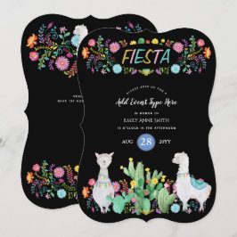 Invitación La Fiesta Llama Popular Mexicana Moderna florió CU